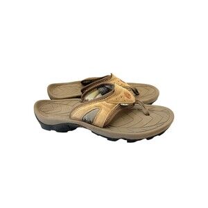 Teva Men’s Suede Flip Flop Sandals Size 9 Brown Outdoor Comfort Slip-On